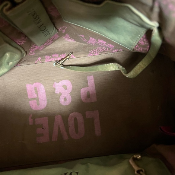 COPY - Juicy Couture Large Leather Satchel with Logo Engraved Throughout. - Picture 12 of 15